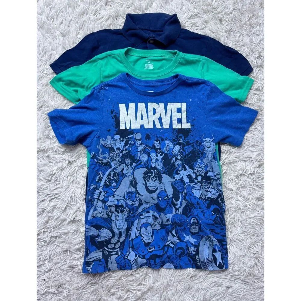 3 piece boys polo & Tshirt bundle size 10-12 by Marvel, Carters & Children’s Pla